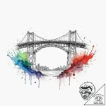 Tattoo sketch rainbow bridge, tattoo flash sh… – tattoo sketch (№1756322933_0, 27.08.2025 19:28) — tattoovalue.net