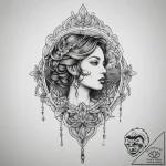 Tattoo sketch divine representation, tattoo s… – tattoo sketch (№1756323132_0, 27.08.2025 19:32) — tattoovalue.net