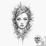 Tattoo sketch sapphire, tattoo line art, roug… – tattoo sketch (№1756323730_0, 27.08.2025 19:42) — tattoovalue.net