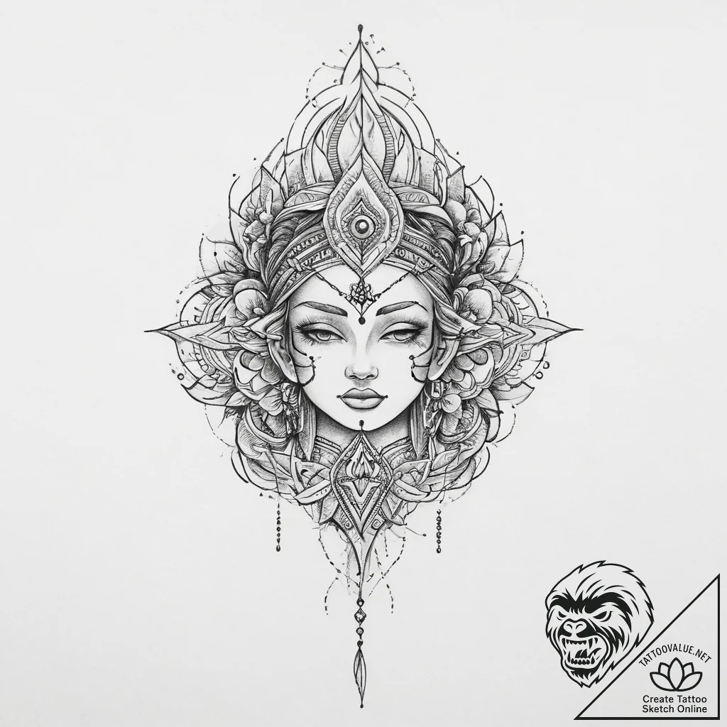 Tattoo sketch sacred narrative, tattoo line a... - tattoo sketch (№1756324141_0, 27.08.2025 19:49) — tattoovalue.net