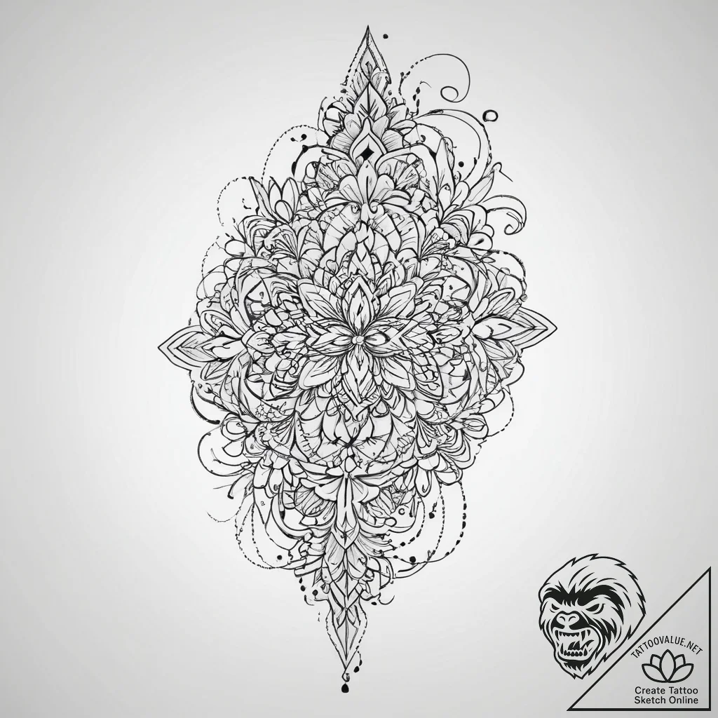 Tattoo sketch lace tattoo, ink illustration f... - tattoo sketch (№1756324345_0, 27.08.2025 19:52) — tattoovalue.net
