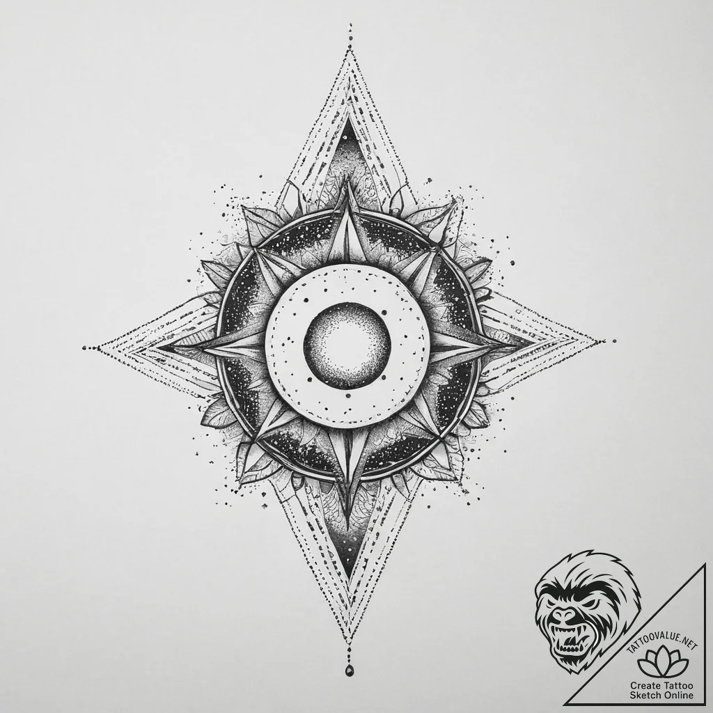 Tattoo sketch cosmic being, artistic tattoo s... - tattoo sketch (№1756324745_0, 27.08.2025 19:59) — tattoovalue.net