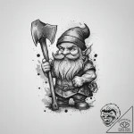 Tattoo sketch dwarf with an axe, tattoo sketc… – tattoo sketch (№1756324944_0, 27.08.2025 20:02) — tattoovalue.net