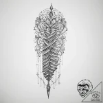 Tattoo sketch elegant comb tattoo – tattoo sketch (№1756325761_0, 27.08.2025 20:16) — tattoovalue.net
