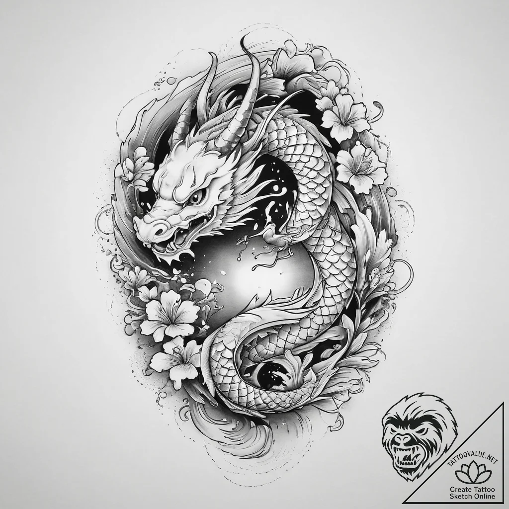 Tattoo sketch mirror, ink illustration for ta... - tattoo sketch (№1756331172_0, 27.08.2025 21:46) — tattoovalue.net