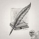 Tattoo sketch old book with a quill, artistic… – tattoo sketch (№1756331373_0, 27.08.2025 21:49) — tattoovalue.net
