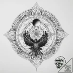 Tattoo sketch hands with a crow, tattoo flash… – tattoo sketch (№1756332577_0, 27.08.2025 22:09) — tattoovalue.net