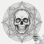 Tattoo sketch череп с проводами, tattoo line… – tattoo sketch (№1756332980_0, 27.08.2025 22:16) — tattoovalue.net