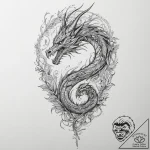 Tattoo sketch forest dragon, tattoo drawing o… – tattoo sketch (№1756334590_0, 27.08.2025 22:43) — tattoovalue.net