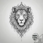 Tattoo sketch cosmic lion, concept art for ta… – tattoo sketch (№1756335385_0, 27.08.2025 22:56) — tattoovalue.net