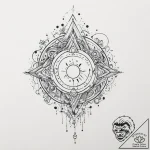 Tattoo sketch cosmic essence, tattoo line art… – tattoo sketch (№1756335779_0, 27.08.2025 23:02) — tattoovalue.net