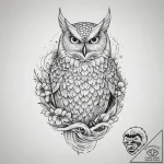 Tattoo sketch snowy owl, tattoo drawing outli… – tattoo sketch (№1756336774_0, 27.08.2025 23:19) — tattoovalue.net
