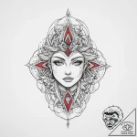 Tattoo sketch mystical self, tattoo flash she… – tattoo sketch (№1756337966_0, 27.08.2025 23:39) — tattoovalue.net
