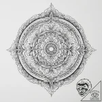 Tattoo sketch cosmic sphere, ink illustration… – tattoo sketch (№1756338166_0, 27.08.2025 23:42) — tattoovalue.net