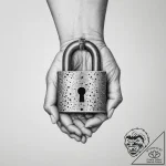 Tattoo hands with a lock, tattoo drawing outl… – tattoo sketch (№1756339362_0, 28.08.2025 00:02) — tattoovalue.net