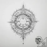 Tattoo sketch cosmic foundation – tattoo sketch (№1756340161_0, 28.08.2025 00:16) — tattoovalue.net
