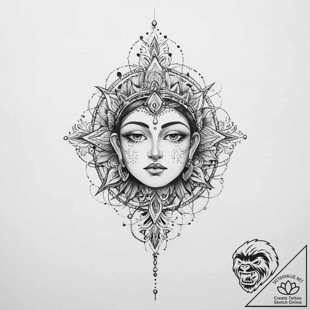 Tattoo sketch spiritual story - tattoo sketch (№1756341158_0, 28.08.2025 00:32) — tattoovalue.net