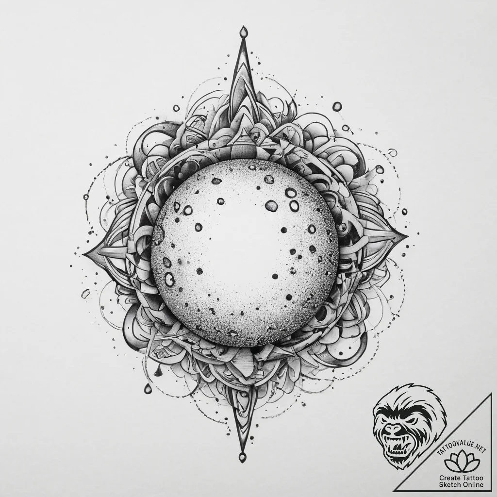 Tattoo sketch divine sphere, tattoo flash she... - tattoo sketch (№1756342960_0, 28.08.2025 01:02) — tattoovalue.net