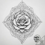 Tattoo sketch cupid with a rose, artistic tat… – tattoo sketch (№1756343157_0, 28.08.2025 01:05) — tattoovalue.net