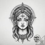 Tattoo sketch holy character, artistic tattoo… – tattoo sketch (№1756343756_0, 28.08.2025 01:15) — tattoovalue.net