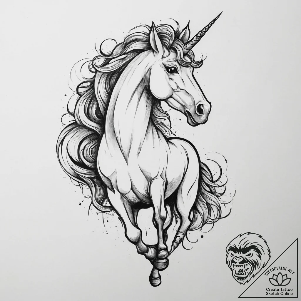 Tattoo sketch centaur, artistic tattoo sketch... - tattoo sketch (№1756343961_0, 28.08.2025 01:19) — tattoovalue.net