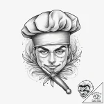 Tattoo sketch baker chef’s hat and whisk, con… – tattoo sketch (№1756344163_0, 28.08.2025 01:22) — tattoovalue.net