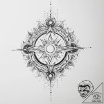 Tattoo sketch cosmic life – tattoo sketch (№1756344362_0, 28.08.2025 01:26) — tattoovalue.net