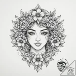Tattoo sketch flower crown tattoo, tattoo ske… – tattoo sketch (№1756344765_0, 28.08.2025 01:32) — tattoovalue.net