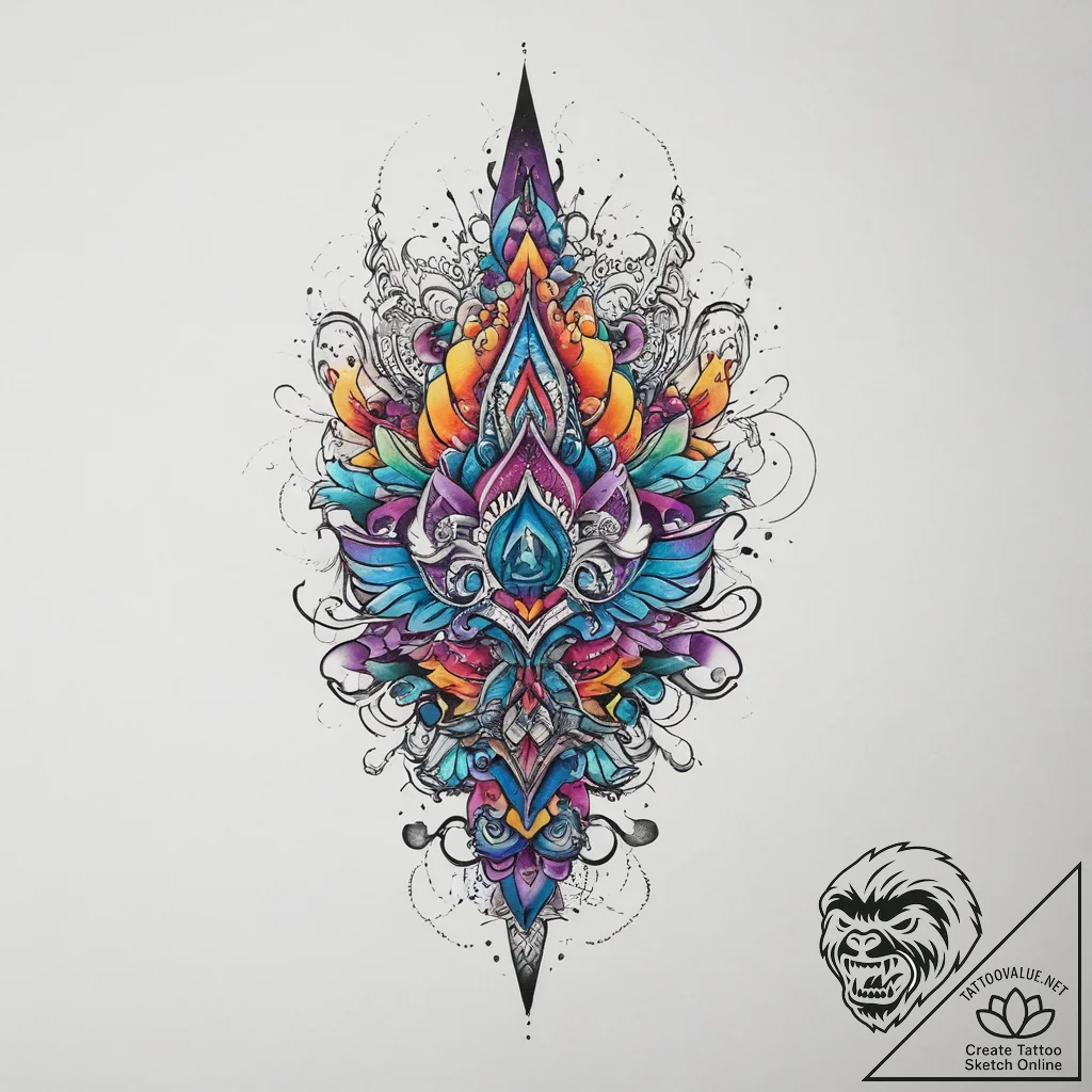 Tattoo sketch mystical narrative, tattoo sket... - tattoo sketch (№1756344963_0, 28.08.2025 01:36) — tattoovalue.net