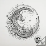 Tattoo sketch moon and stars, tattoo drawing… – tattoo sketch (№1756345360_0, 28.08.2025 01:42) — tattoovalue.net