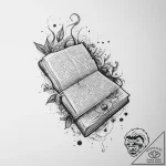 Tattoo sketch hands with a book, tattoo flash… – tattoo sketch (№1756345963_0, 28.08.2025 01:52) — tattoovalue.net
