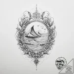 Tattoo sketch ocean – tattoo sketch (№1756346962_0, 28.08.2025 02:09) — tattoovalue.net