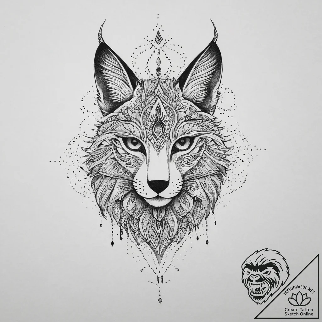 Tattoo sketch mystical person, concept art fo... - tattoo sketch (№1756347562_0, 28.08.2025 02:19) — tattoovalue.net