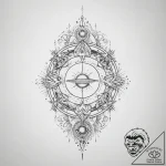 Tattoo sketch cosmic kingdom – tattoo sketch (№1756348760_0, 28.08.2025 02:39) — tattoovalue.net
