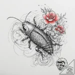Tattoo sketch cockroach, artistic tattoo sket… – tattoo sketch (№1756348956_0, 28.08.2025 02:42) — tattoovalue.net