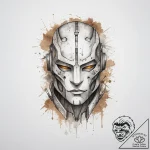 Tattoo sketch warforged, tattoo line art, sep… – tattoo sketch (№1756349160_0, 28.08.2025 02:46) — tattoovalue.net