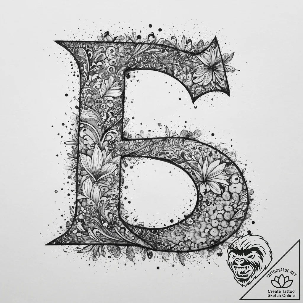 Tattoo sketch узорчатая буква, tattoo sketch... - tattoo sketch (№1756349762_0, 28.08.2025 02:56) — tattoovalue.net