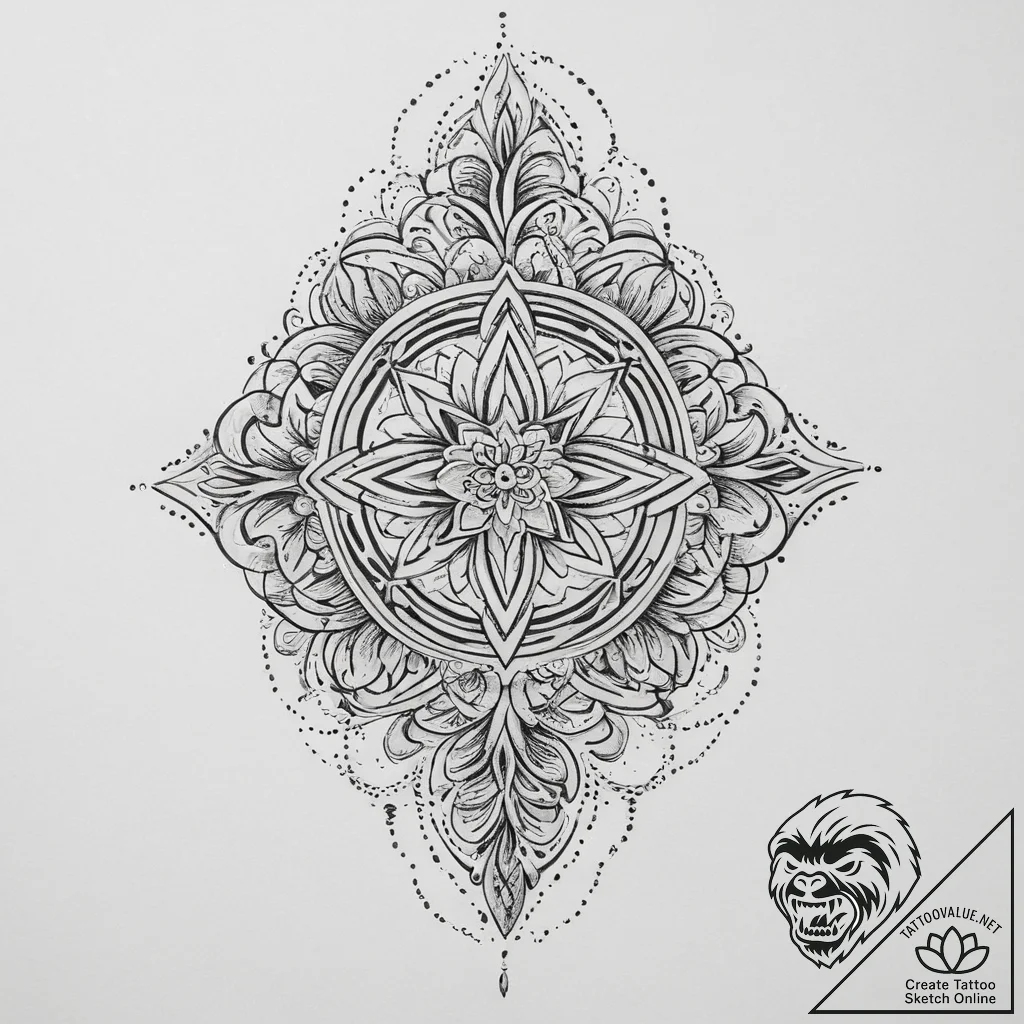 Tattoo sketch spiritual symbol, tattoo sketch... - tattoo sketch (№1756350556_0, 28.08.2025 03:09) — tattoovalue.net