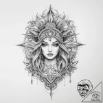 Tattoo sketch mystical scene – tattoo sketch (№1756350955_0, 28.08.2025 03:15) — tattoovalue.net