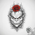 Tattoo sketch the grinch with a claw, tattoo… – tattoo sketch (№1756351155_0, 28.08.2025 03:19) — tattoovalue.net