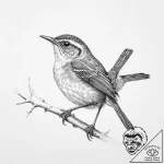 Tattoo sketch winter wren – tattoo sketch (№1756351352_0, 28.08.2025 03:22) — tattoovalue.net