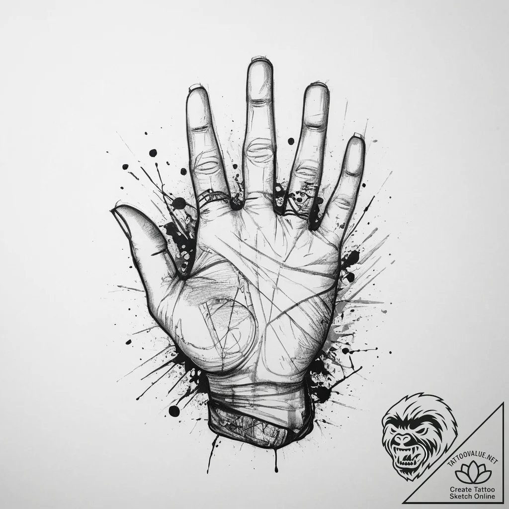 Tattoo sketch hands with a document, artistic... - tattoo sketch (№1756352347_0, 28.08.2025 03:39) — tattoovalue.net