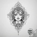 Tattoo sketch sacred scene, tattoo line art,… – tattoo sketch (№1756354333_0, 28.08.2025 04:12) — tattoovalue.net