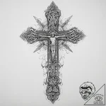 Tattoo sketch blessed protector, tattoo line… – tattoo sketch (№1756355329_0, 28.08.2025 04:28) — tattoovalue.net