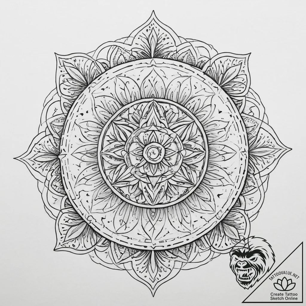 Tattoo sketch cosmic life, tattoo sketch desi... - tattoo sketch (№1756355925_0, 28.08.2025 04:38) — tattoovalue.net