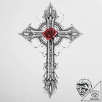 Tattoo sketch gothic роза, tattoo drawing out… – tattoo sketch (№1756358113_0, 28.08.2025 05:15) — tattoovalue.net