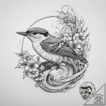 Tattoo sketch red-breasted nuthatch, tattoo l… – tattoo sketch (№1756358313_0, 28.08.2025 05:18) — tattoovalue.net