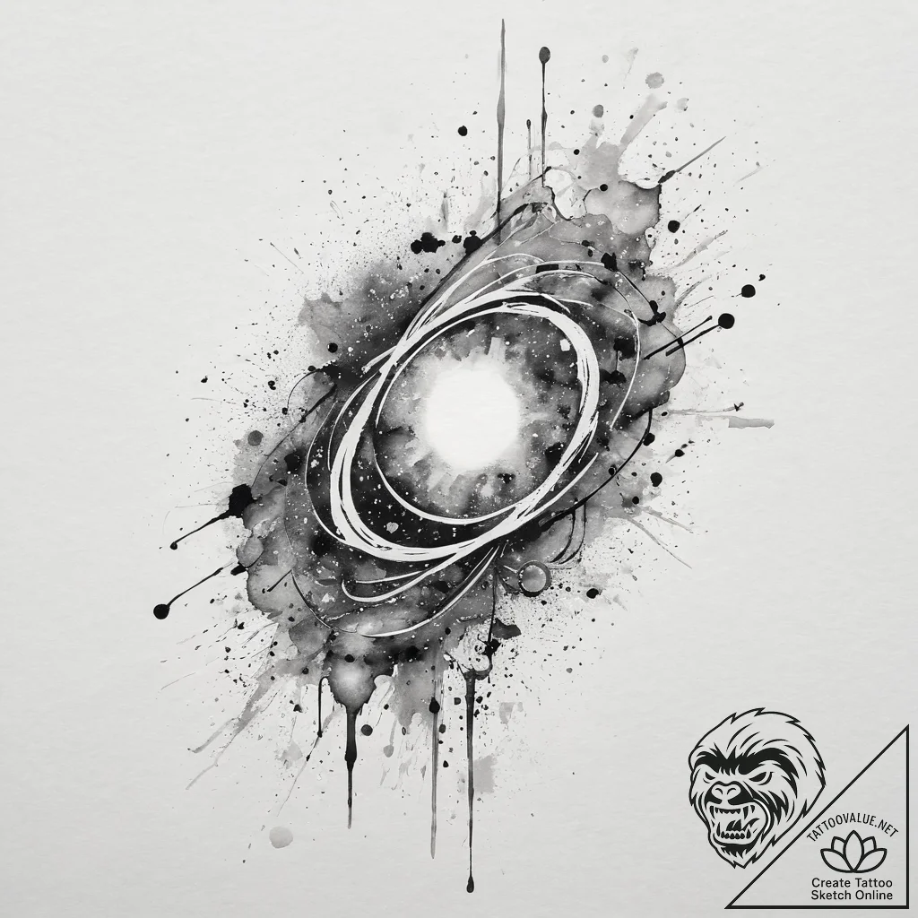 Tattoo sketch nebula tattoo, tattoo line art,... - tattoo sketch (№1756359707_0, 28.08.2025 05:41) — tattoovalue.net