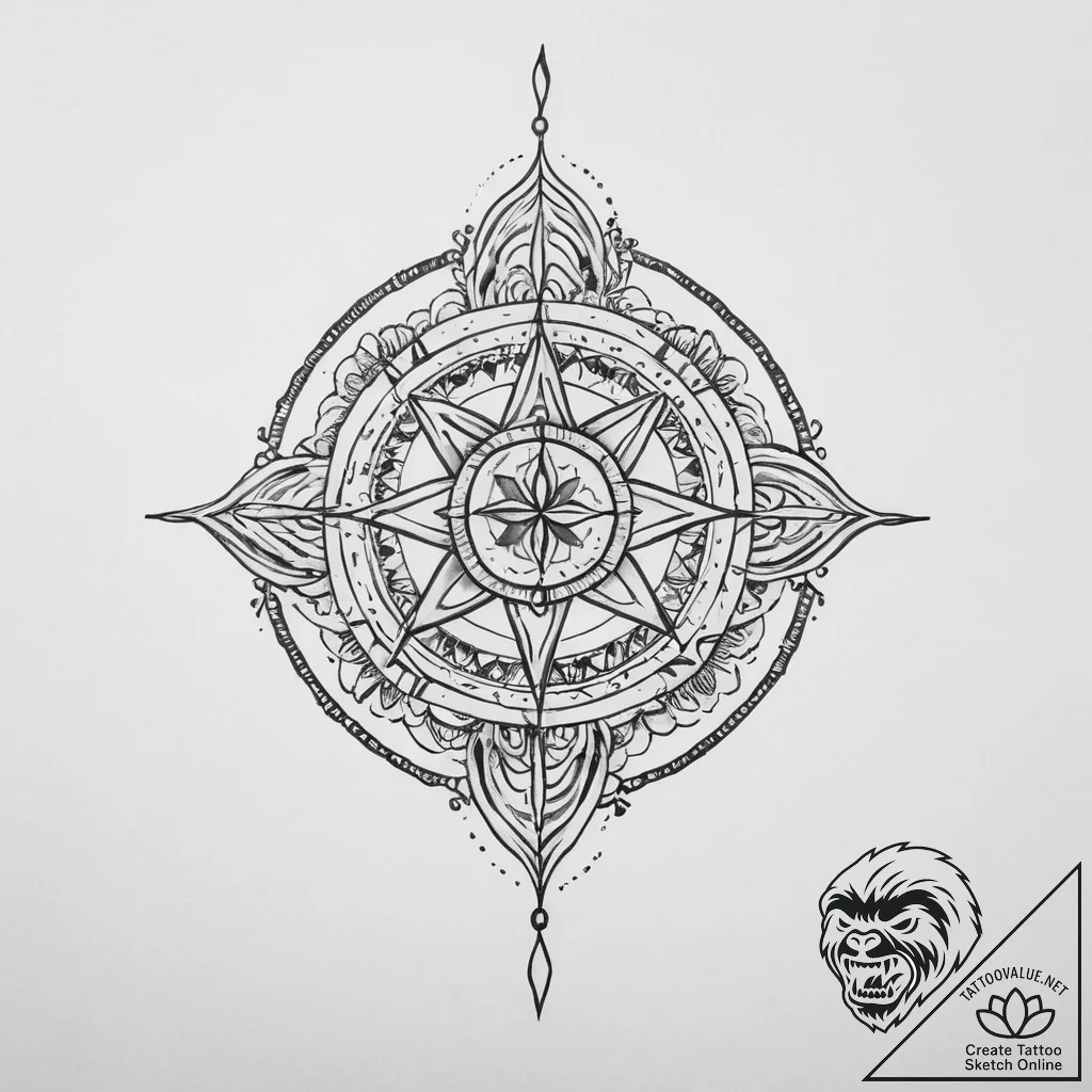 Tattoo sketch spiritual friend - tattoo sketch (№1756360498_0, 28.08.2025 05:54) — tattoovalue.net