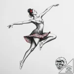 Tattoo sketch silhouette of dancer, artistic… – tattoo sketch (№1756361704_0, 28.08.2025 06:15) — tattoovalue.net